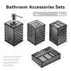 Seeatoo Bathroom Accessory Set, 4 PCS Grey Bathroom Accessories Set,
