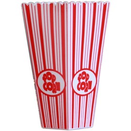 West5Products Striped Plastic Popcorn Holder Tub