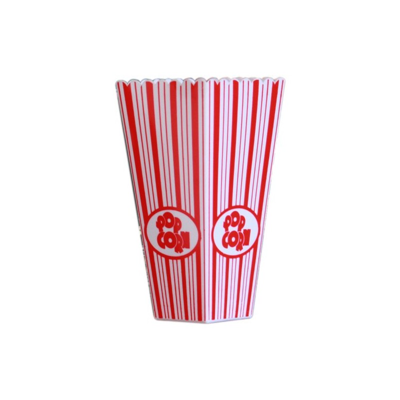 West5Products Striped Plastic Popcorn Holder Tub