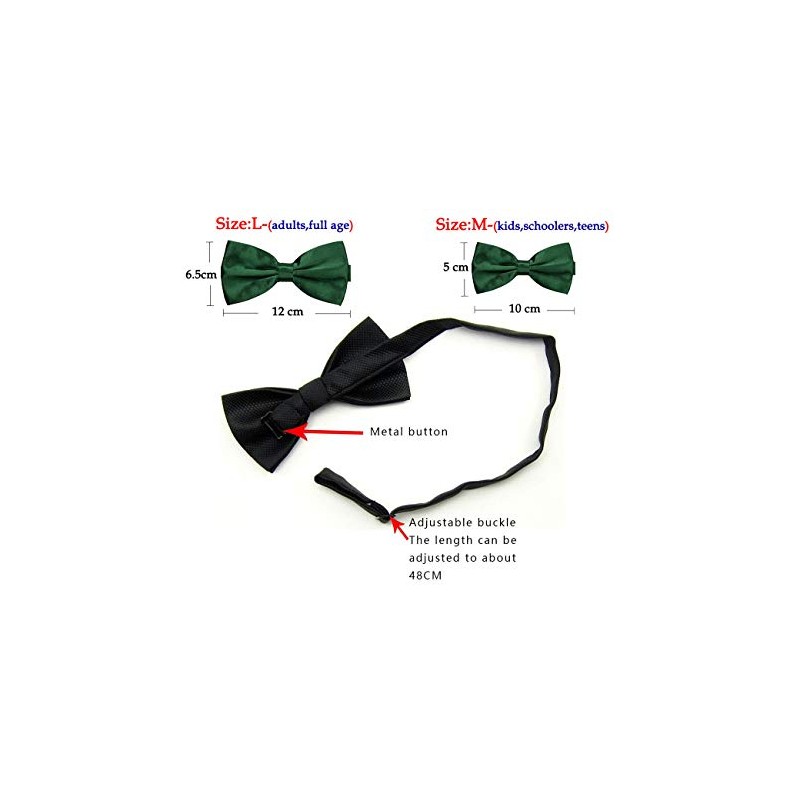 TINYHI Bo Ties For Men Bowtie Pre-tied Adjustable Bow Mens