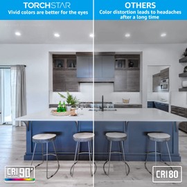 TORCHSTAR PAR30 LED Bulbs, 8W Equivalent 75W, CRI90+ Dimmable LED Spotlight Bulbs, UL Listed, 800LM Long Neck Flood Light Bulb for Recessed Trim Lighting, Track Light, 5000K Daylight, Pack of 6