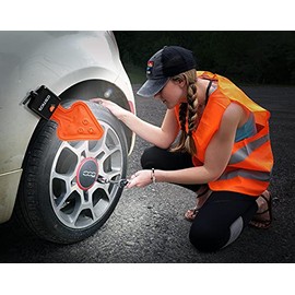 STKR Concepts FLEXIT AUTO Roadside Flashlight Safety Kit - A 200 Lumen, Ultra-Flexible Roadside Safety LED Flashlight + High-Vis Safety Vest Combo Kit,Orange,00388