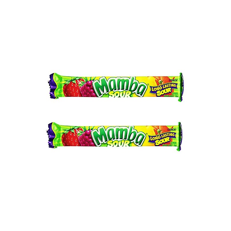 Mamba Fruit Chewy Candy 2.65oz, 2 Packs (Sour Fruit Chews)