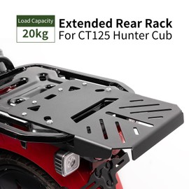 TECTEK Trail 125 Motorcycle Rear Rack for CT125 Hunter Cub (JA55/JA65) 2020-2024 Luggage Rack Extended Rear Tail Storage Cargo Rack Trail 125 CT125 125cc Street Mini Motorcycles Accessories