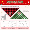 Sanwuta 5 Pcs Christmas Dog Bandanas Funny Plaid Dog Triangle