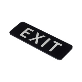 PATIKIL Self Adhesive Exit Sign, Acrylic 6"x2" Waterproof Door Sticker Wall Mounting Sign for Office Business Hotel, Black
