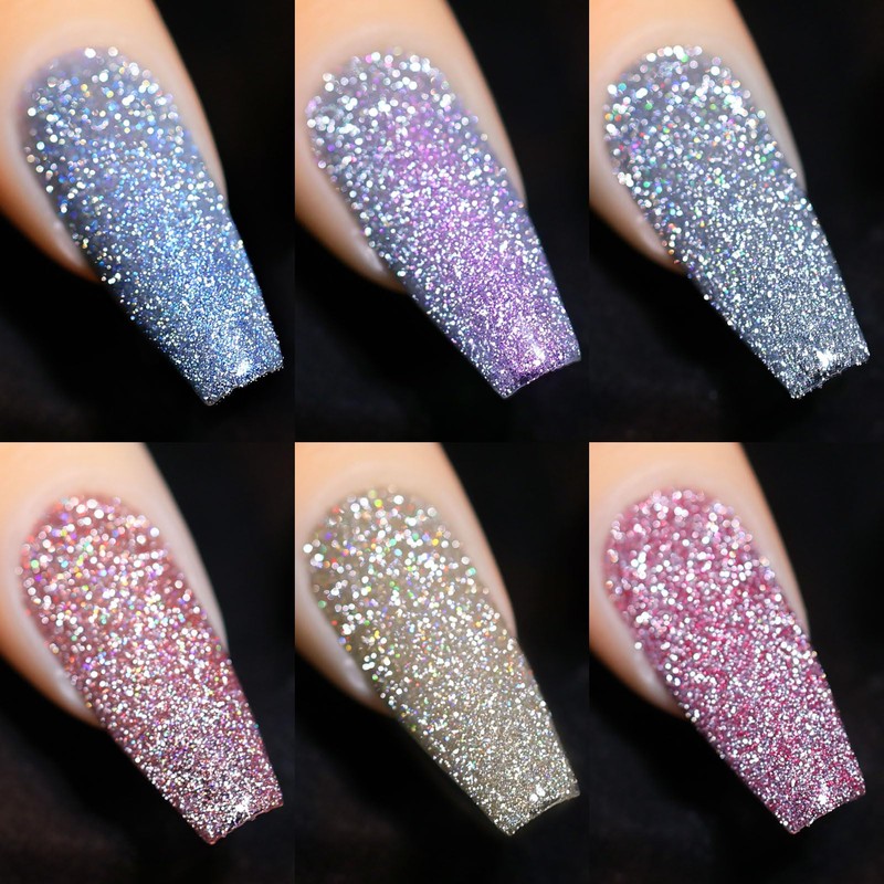 BORN PRETTY Gel Nails, Glitter Flash Nails, Gel Nail Glitter,