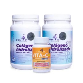 Colgeno Hidrolizado Puro Lumivit Sabor Natural 2 Botes 1.2 Kg Cu Con Resveratrol  Matcha  Acido Hialuronico  Achicoria  Probiticos  Prebiticos Y...   