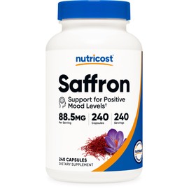 Nutricost Saffron Extract 88.5mg, 240 Capsules - Veggie Caps, Non-GMO, Gluten Free