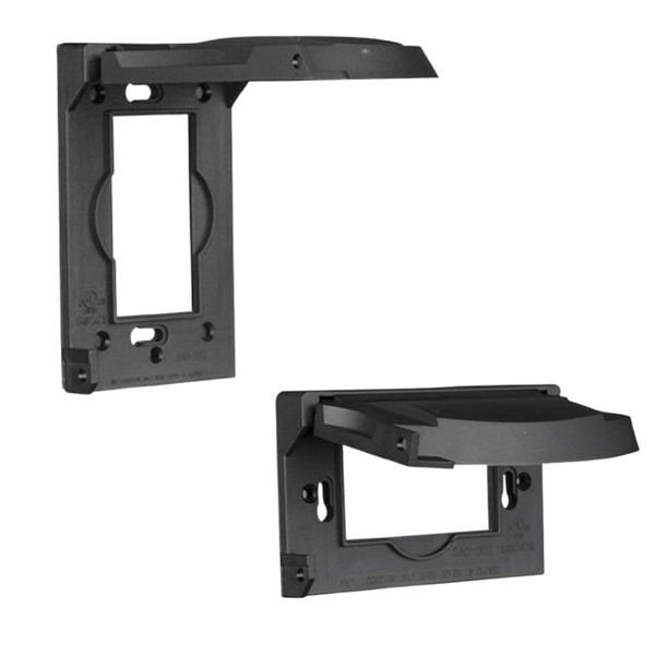 Outdoor Outlet Wall Plate Cover, Weatherproof, Vertical/Horizontal Auto-Closing Lid，Wall Socket
