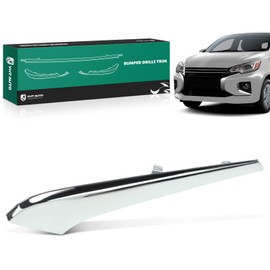 YHTAUTO Front Left Driver Side Upper Bumper Cover Molding Compatible with Mitsubishi Mirage/Mirage G4 2021-2024, Chrome Bumper Trim Moldings