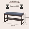 Achicsofar Shoe Rack Bench,2 Tier Wooden Entryway Bench with Shoe
