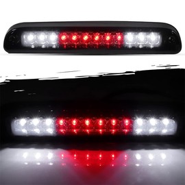 AQEEI High Mount Stop Light Led 3rd Brake Light Center Stop Cargo Tail Light Fit For Ford 1993-2016 For Mazda 1994-2008 Third Rear Cab Roof Center Tail Cargo Chrome+Smoke