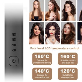 KBIBCK Haarglätter 2 in 1, Glätteisen Kabellos, Mini Glätteisen Kabellos Mit 4000mAh Akku, Wiederaufladbar über USB, Mini Haarglätter mit 4 einstellbaren Temperaturen, ideal fr unterwegs