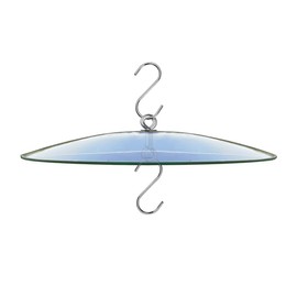 10" Glass Rain Cover for Wild Bird Feeder Outdoors - Weather Guard S Hook Hanging - Protective Dome Baffle - Clear (Dia. 25CM)