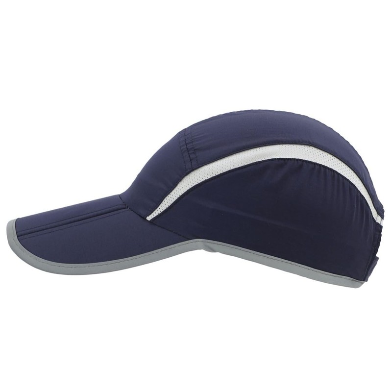 Connectyle Folding Mesh Sports Cap, Reflective, Striped, Breathable, Runner Cap,