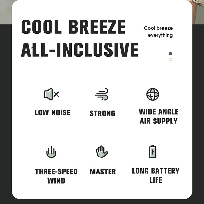 Portable Mini Fan Lightweight Clip On Fan USB Rechargeable Cooling