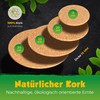Set of 4 cork pot coasters, 4 coasters in different