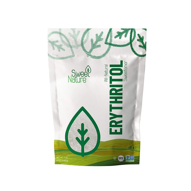 Sweet Nature Erythritol Sugar Free Sweetener - All Natural - Non GMO - Kosher- Keto Friendly (3 LB)