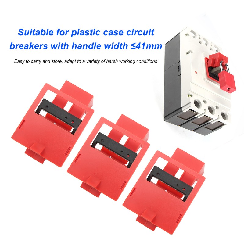 3Pcs/Set Large Clamp On Circuit Breaker Lockout Device Temperature Resistance