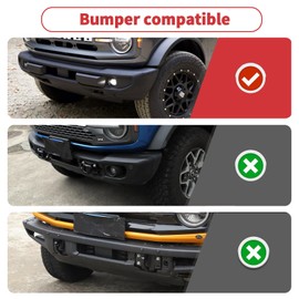 Linskip for Standard Bumper Tow Hook Covers Fit for 2021-2026 Ford Bronco Base, for 2004-2025+ Ford F150, Front Tow Hook Rubber Sleeve Protectors for Bronco Accessories(Red)