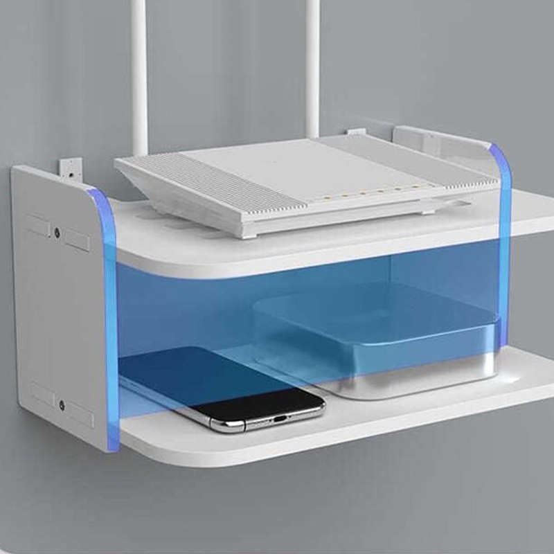 Router Shelf, WiFi Storage Set for Wall Mounting, No Punching,