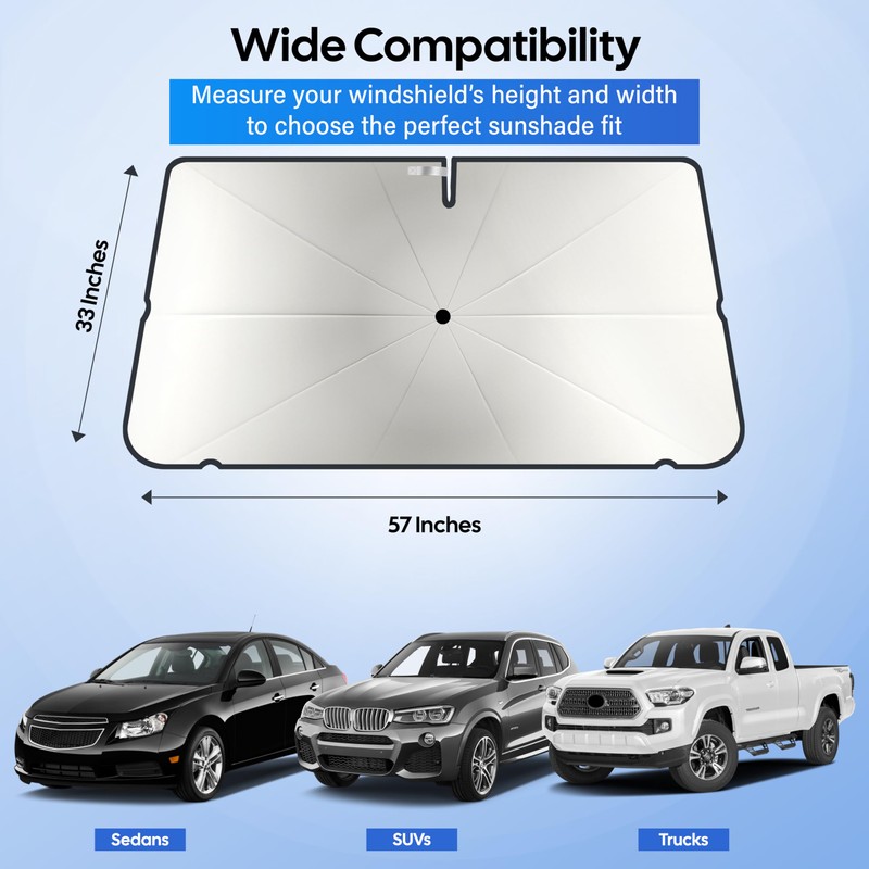 EcoNour Umbrella Windshield Sun Shade for Car | Foldable Umbrella