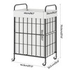 Laundry Hamper with Wheels, 90L Laundry Basket with Handle, Laundry