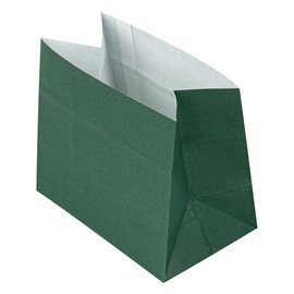 Restaurantware-Bag Tek 4.3 x 2.5 x 3.8 Inch Paper Bags For Snacks, 100 Large Paper Bag For Foods - Disposable, Sustainable, Paper Forest Green Snack Bags, Microwavable, Freezable
