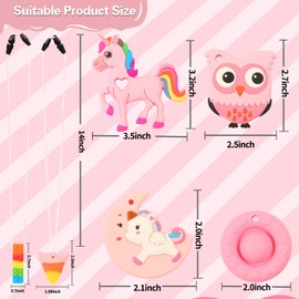 6 Pieces Chew Necklace for Autistic Children, Chew Toy for Autistic Children, Safe, Durable, Easy to Clean, Sensory Chew Toys (Pink)