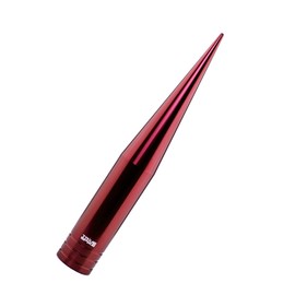 TRUE SPIKE Fat Spike RED Antenna in Heavy Gauge CNC Machined Billet Aluminum Short Compatible with Ford F150 F250 F350 F450 F550 F650 1997-2025