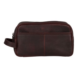 Burkely Antique Avery Leather Wash Bag 25 cm, brown