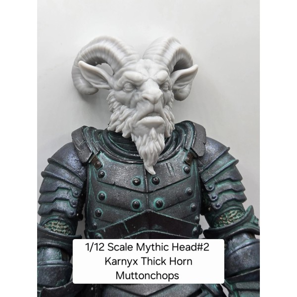 3d Printed KARNYX THICK HORN HEAD#2. 1.0 For Mythic Legions