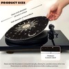 GLENLCWE Moon Stars Black Turntable Platter Mat 12 Inch Anti