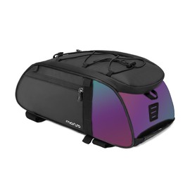 MOSISO Bike Rack Bag with Dazzle Tail, Waterproof Bike Rear Rack bag Bicycle Trunk Bag, Mountain Bike Rear Seat Bag Bicycle Storage Saddle Shoulder Bag Cycling Luggage Bag with Shoulder Strap, Black