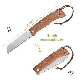 moses. Expedition Natur Folding Hand Saw, Children's Saw with Wooden Handle, Finger Guard & Rounded Tips, Stainless Steel Blade, Outdoor Tool for Children
