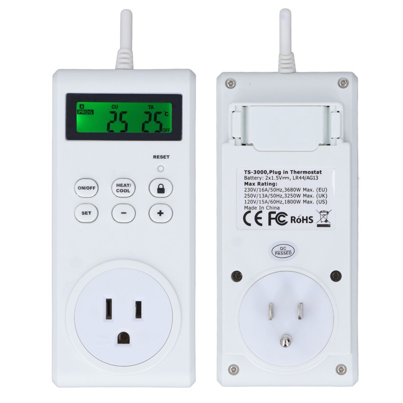 Thermostat Outlet Wireless Programmable Automatic Temperature Controller Socket Switch US
