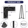 SMARTSTANDARD 14 Inch Hairpin Table Legs, 3 Steel Rods 1/2