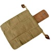 Leather and Canvas Bushcraft Bag Collapsible Waxed Canvas Foraging Pouch