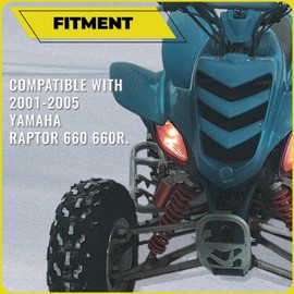 KUAFU Rear Wide Grab Bar Compatible with 2001-2005 Yamaha Raptor 660 660R 2004-2009 Yamaha YFZ450 Rear Wide Bumper Grab Bar Powder Coated Black