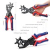 WORKPRO Leather Hole Punch, Belt Hole Puncher with 6 Multi-Hole