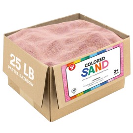 Hygloss Colored Sand for Crafts - 25 lb, Pastel Rainbow - Vibrant Colorful Fine Sensory Play Sand Art Kits for Kids - Classroom Activities for Children 3 4 5 6 7 8 9 10 11 12 – Safe for Ages 3+