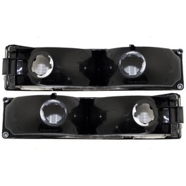 Aftermarket Replacement Driver and Passenger Set Park Signal Front Marker Lights Compatible with Yukon Tahoe Suburban Blazer Pickup Truck 5974337 5974338