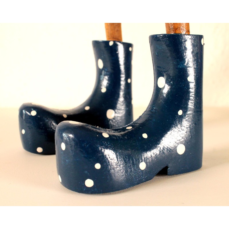 Decorative Wooden Duck 25 cm with Boots and Hat in