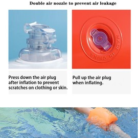 ZningEsxi 2 Pack Arm Floaties Swim Inflatable PVC Adult Armlets Sleeves Swimming Bands Rings Tube Floater Arm Swim Float - Blue