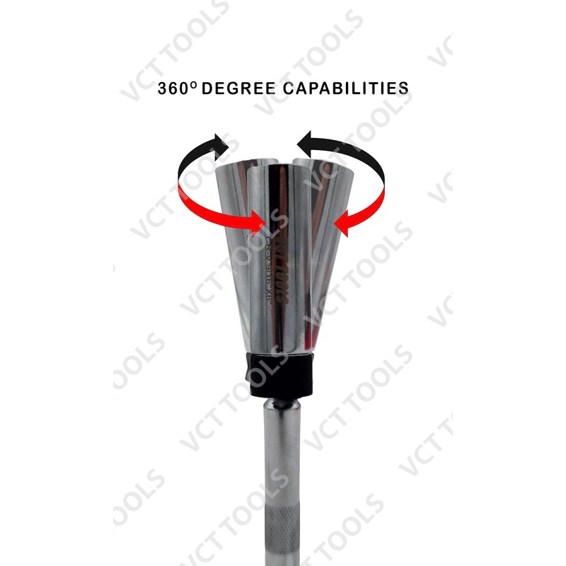 VCT 4Pc Magnetic Spark Plug Swivel Socket Set, 3/8" Dr.