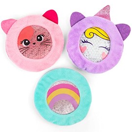LotFancy- “Bolsas de Hielo para Niños para Boo Boos, Paquete de 3, Paquetes de Frío Caliente Reutilizables con Lindas Mangas de Peluche, Pequeñas Redondas