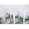 Eldnacele Flameless White Taper Candles with Remote Control Battery Operate