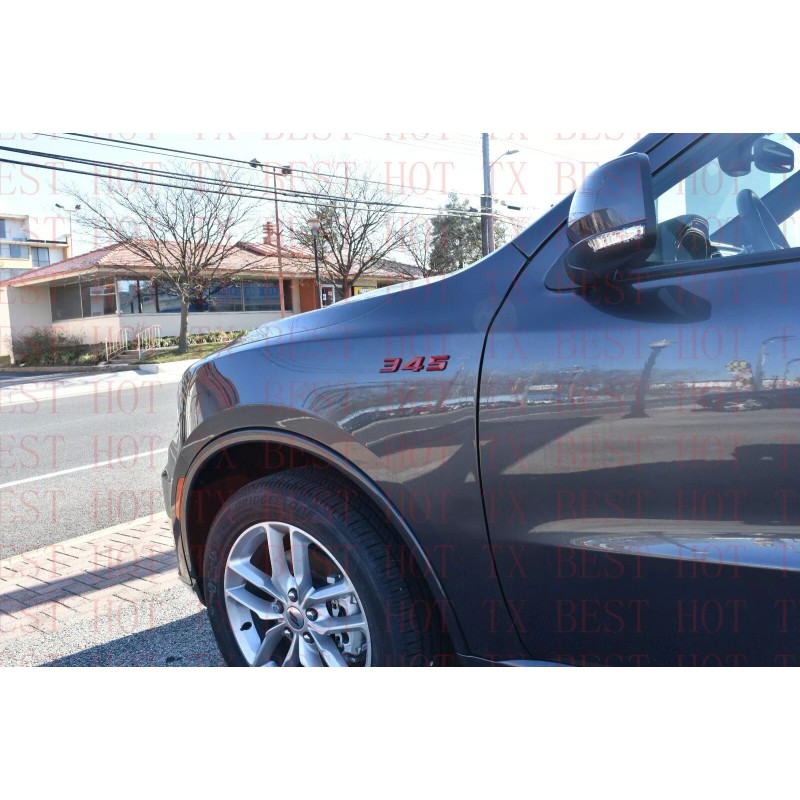 TD SHOP (2pc) Red Black 345 Badge Emblem for MOPAR