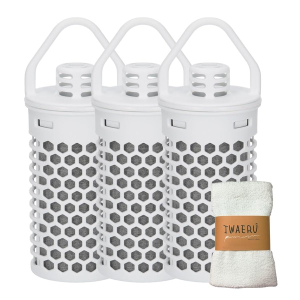 Wahen Pot Gaia Water 135 Replacement Cartridge Set of 3 for Vivian Wahen Pot IWAERU Towel Set